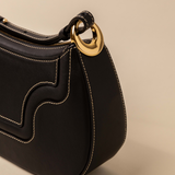Binomio Black Shoulder Bag en piel de ternera