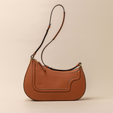 Binomio Light Caramel Shoulder Bag en piel de ternera