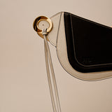 Bonomio Bicolor Good Grey Black Cinturón corsé en piel de ternera