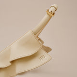 Vuelo Warm White Cinturón corsé en piel de ternera