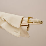 Vuelo Warm White Cinturón corsé en piel de ternera