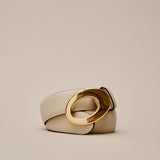 Binomio Good Grey cinturón con hebilla en piel ternera