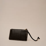 Cartera Binomio de piel negra con cremallera