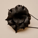 Pletórica collar negro en piel de ternera