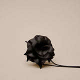 Pletórica collar negro en piel de ternera