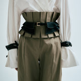 Vuelo Black cinturón corsé en piel de ternera