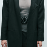 Set 2 collares Pletórica negro en piel de ternera