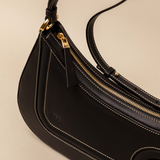 Binomio Black Shoulder Bag en piel de ternera