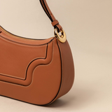 Binomio Light Caramel Shoulder Bag en piel de ternera