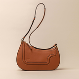 Binomio Light Caramel Leather Shoulder Bag