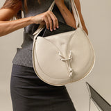 Garra Warm White Leather Tote Bag