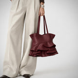 Vuelo Burgundy Leather Tote