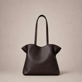 Vuelo Negro Profundo Bolso Tote en Piel