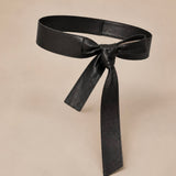 Lace Black Leather Corset Belt