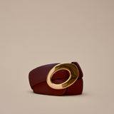 Binomio Buckle Burgundy Belt