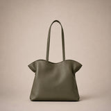 Vuelo Negro Profundo Bolso Tote en Piel