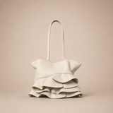 Vuelo Warm White Bolso Tote en Piel