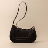 Binomio Black Leather Shoulder Bag