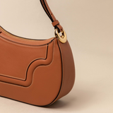 Binomio Light Caramel Leather Shoulder Bag