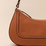 Binomio Light Caramel Leather Shoulder Bag